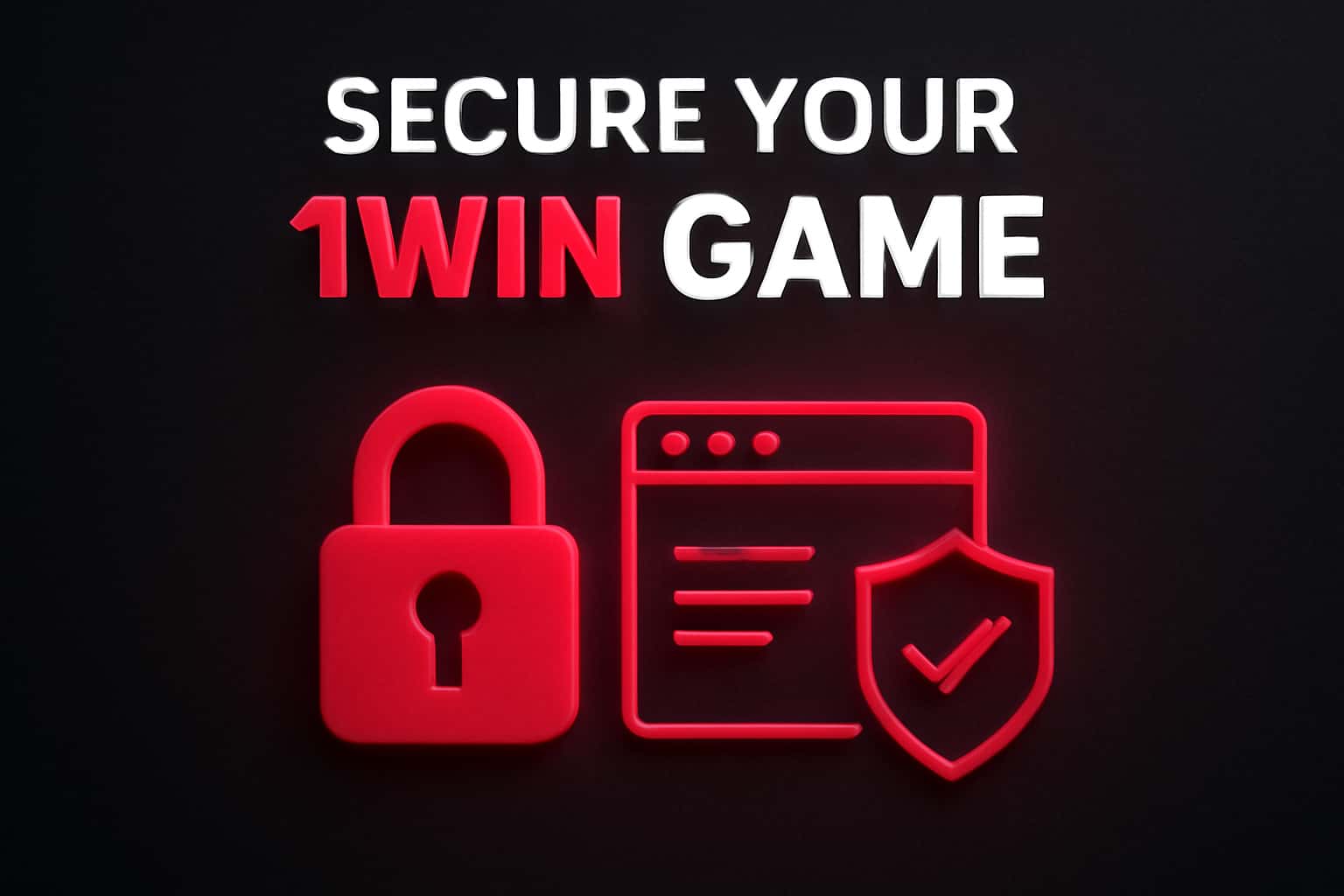 Informational scene illustrating account security measures for 1Win Game.