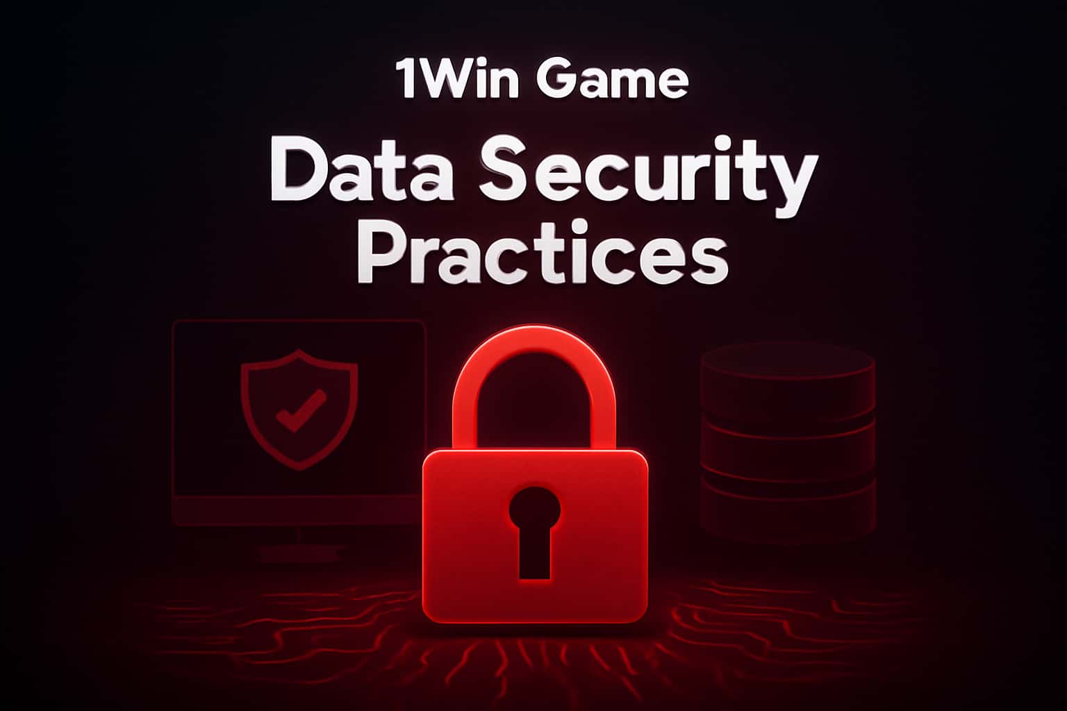 A visual representation of 1Win Game Data Security Practices with a futuristic design.