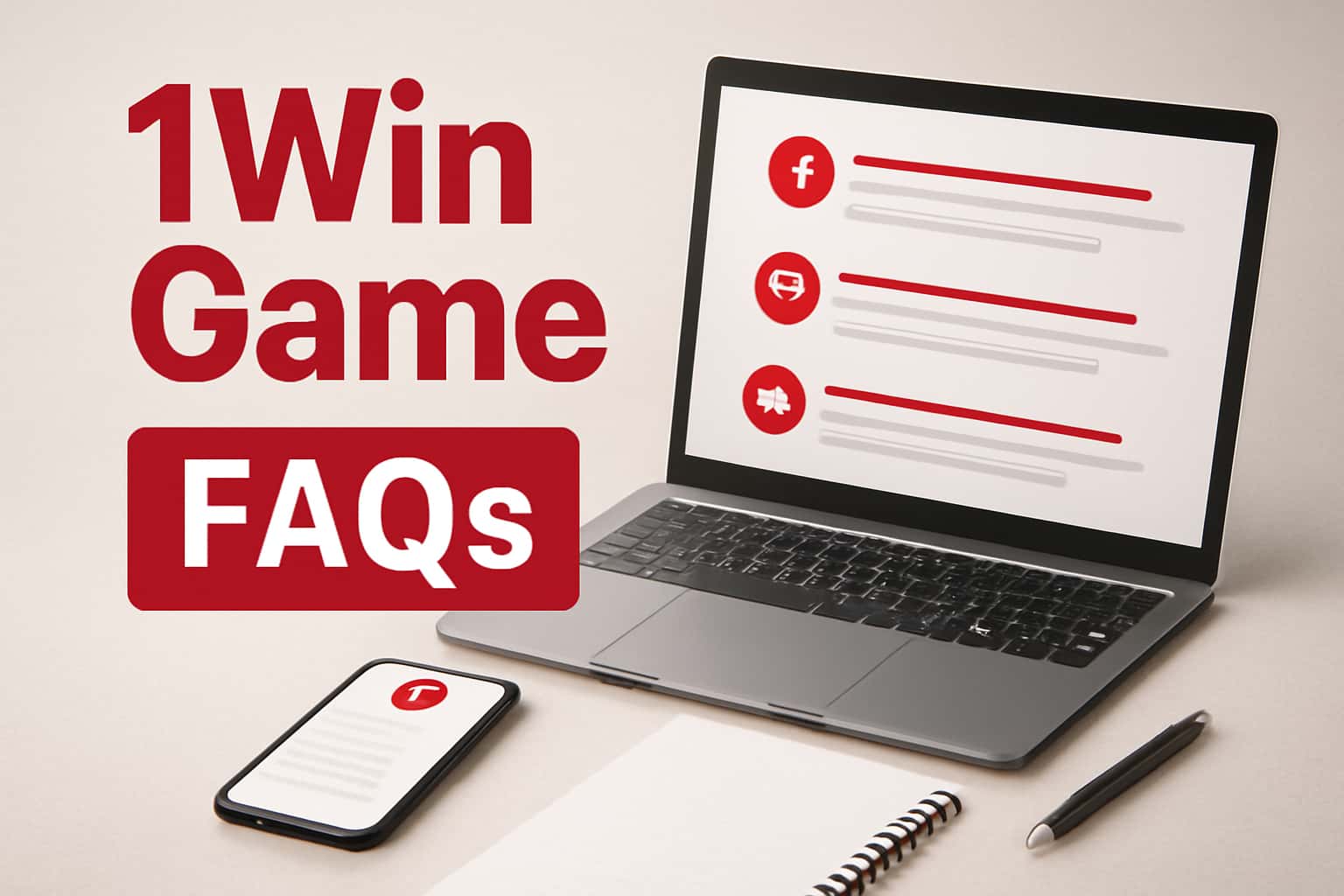 A neutral scene showcasing 1Win Game FAQs with clear text presentation.