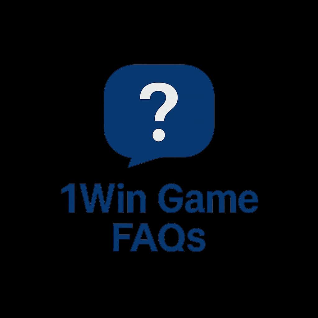 An icon representing 1Win Game FAQs for guidance.