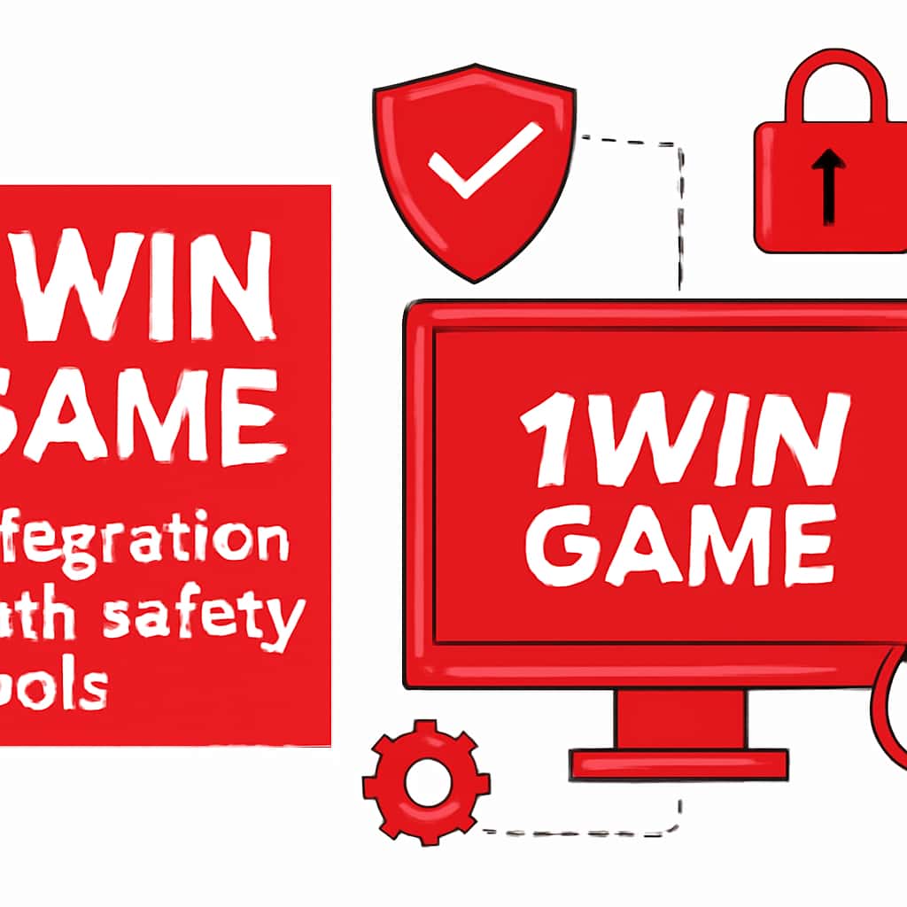 Illustration about 1Win Game Integration with Safety Tools.