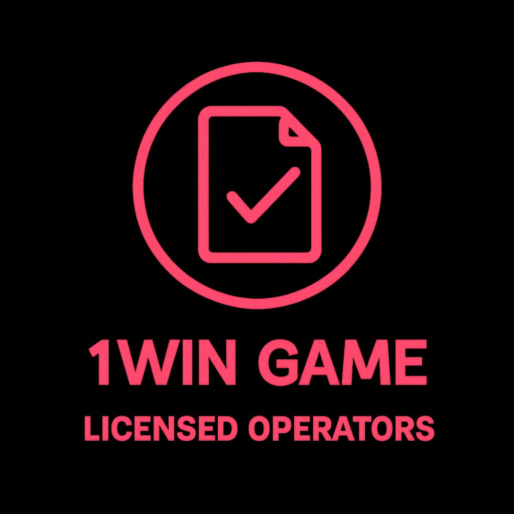 Badge representing licensed operators for 1Win Game.