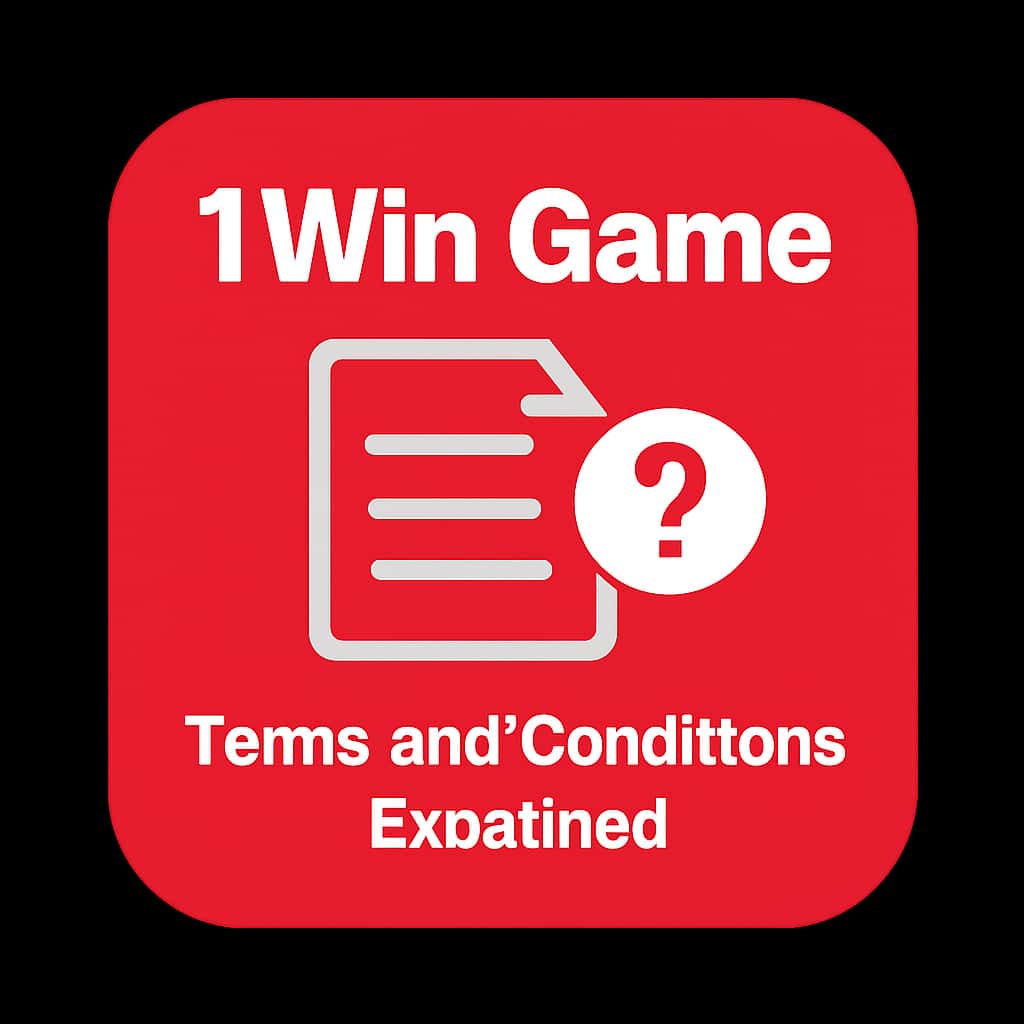 Iconic representation of 1Win Game Terms and Conditions.