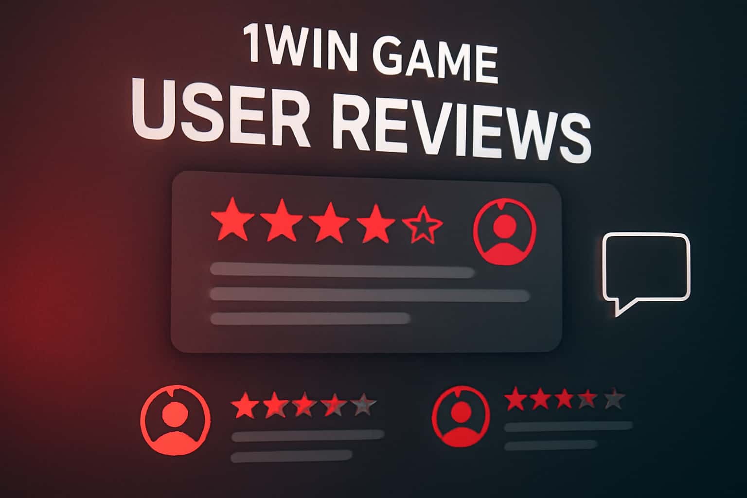 A high-quality visual representation of user reviews related to 1Win Game.