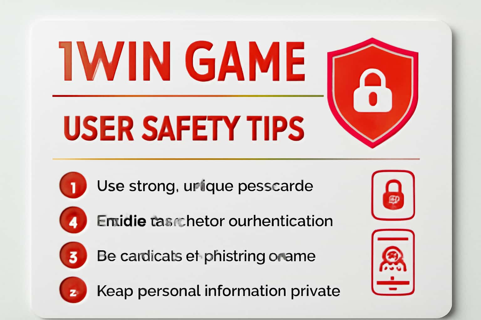 An informative image depicting the importance of user safety tips for 1Win Game.