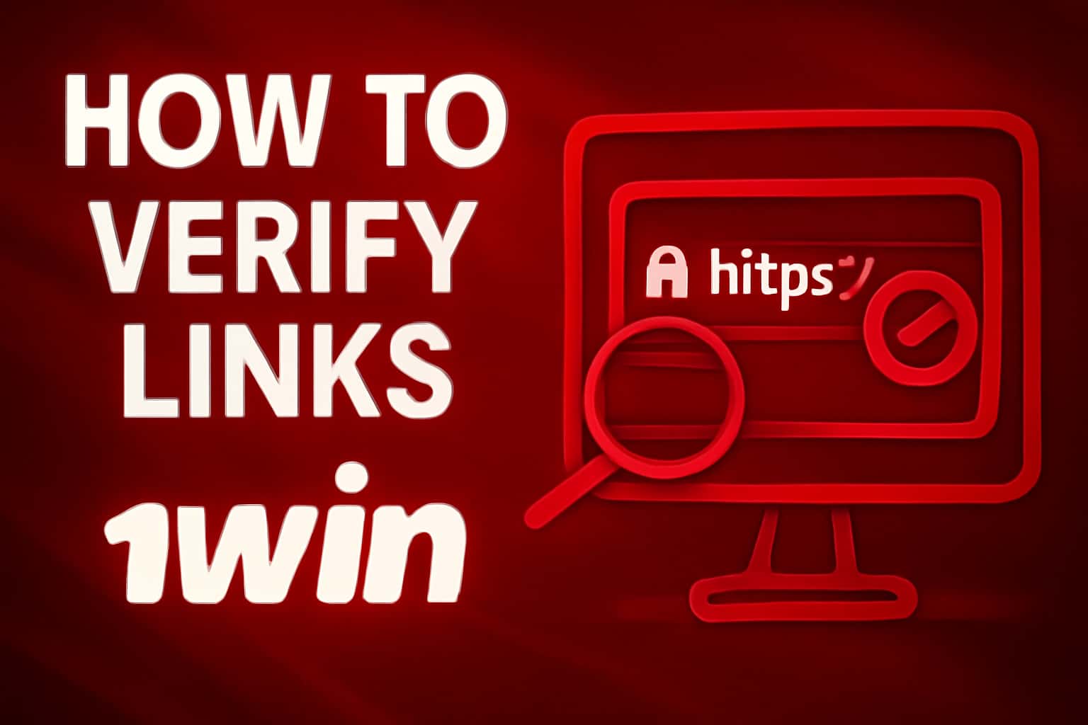 An informative scene depicting the verification process for 1Win Game links.