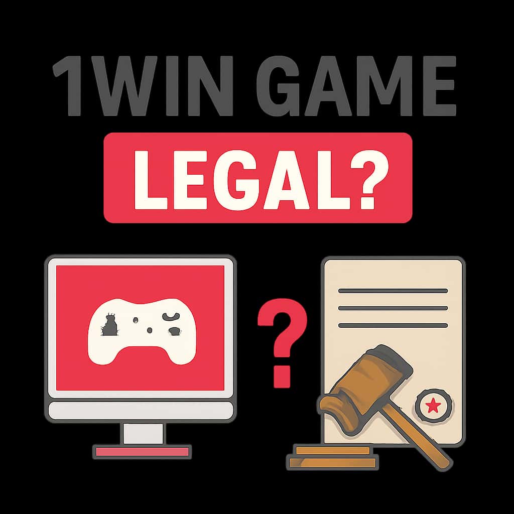 An educational diagram illustrating the legality of 1Win Game.