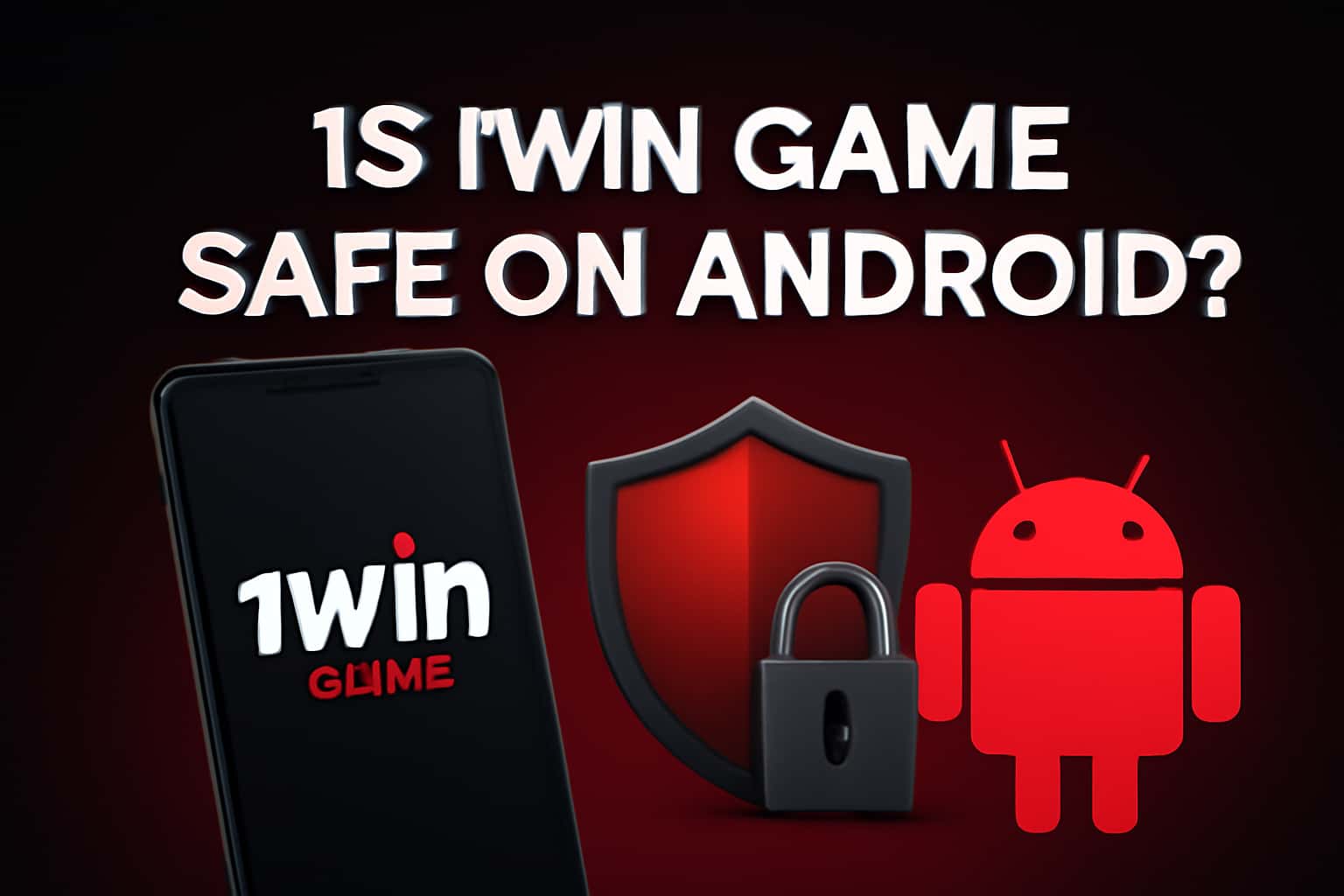 A professional depiction indicating the safety measures of 1Win Game on Android.